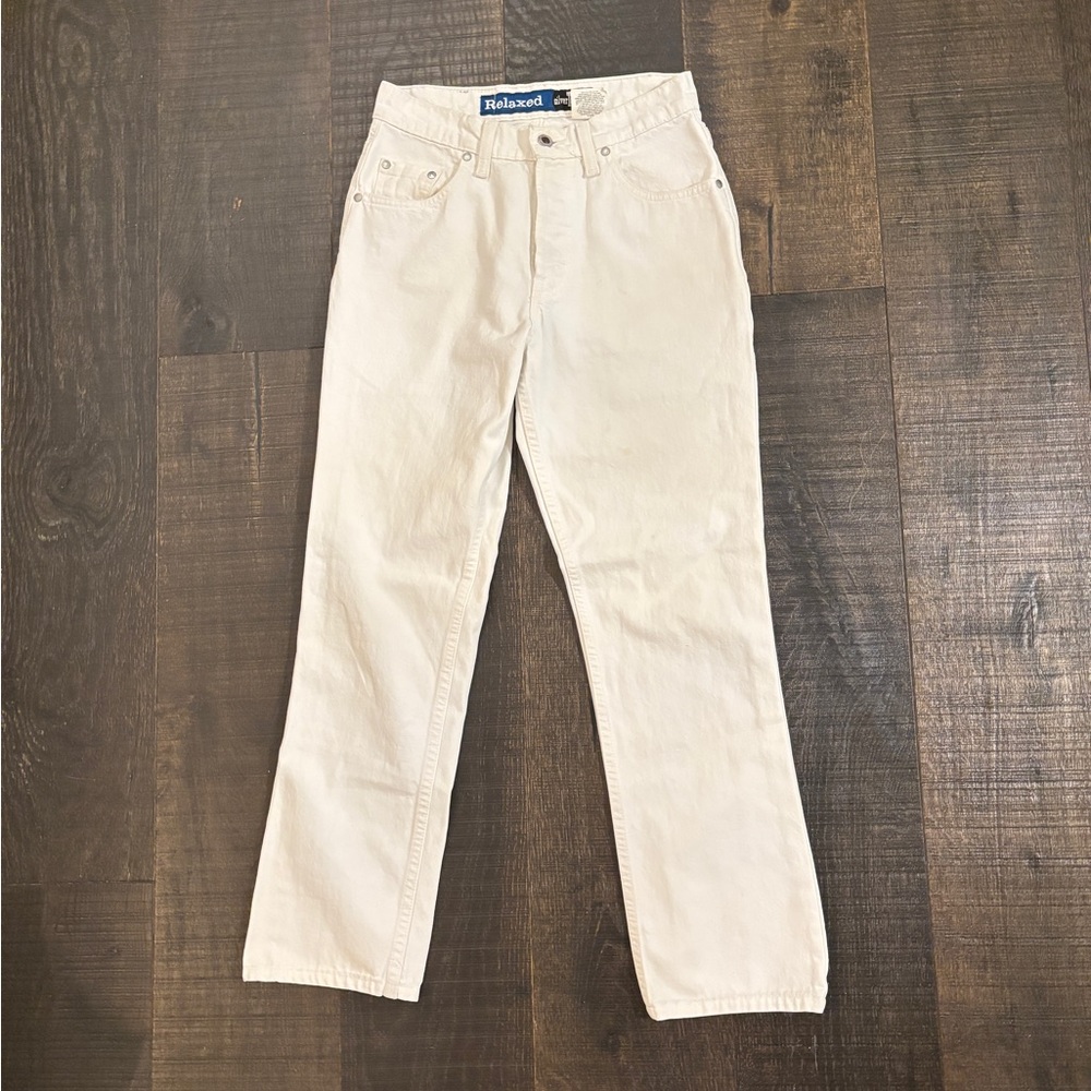 White Levi’s silver tab Straight-Leg Jeans